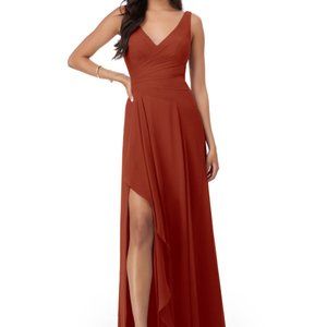 Azazie Kori Rust Bridesmaid Dress